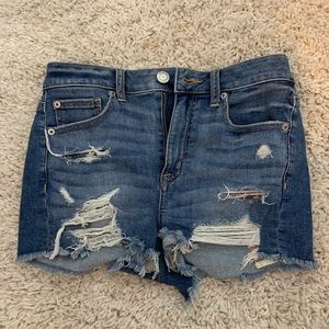 American eagle distressed jean shorts